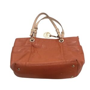Michael Kors orange Leather Tote Bag